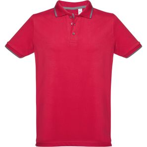 THC ROME. Zweifarbiges Baumwoll-Poloshirt für Herren