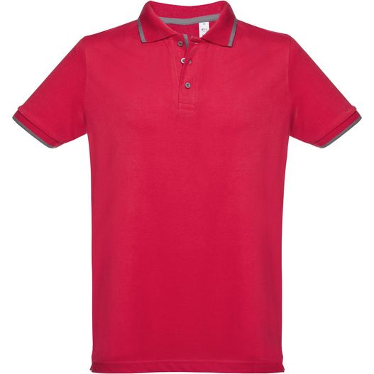 THC ROME. Zweifarbiges Baumwoll-Poloshirt für Herren (Bild 1)