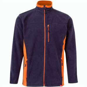 VL GERAS. Zweifarbige Fleecejacke (220g/m²) aus Polyester (100%)