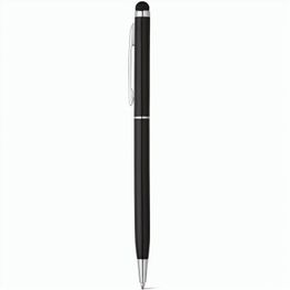 Produktabbildung ZOE BK. Kugelschreiber aus Aluminium mit Touchpen-Spitze ZOE BK. Kugelschreiber aus Aluminium mit Touchpen-Spitze