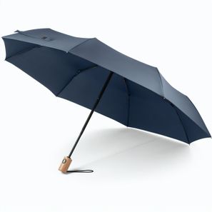 RIVER. Faltbarer Regenschirm aus recyceltem Polyester (100% rPET) 190T Pongé mit automatischer Öffnung und Schließung