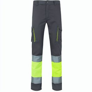 VL ZEUS. Zweifarbige Stretch-Hose mit mehreren Taschen (240 g/m²), aus Baumwolle (46 %), EME (38 %) und Polyester (16 %)