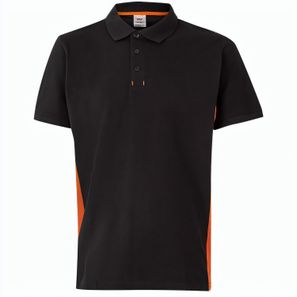 VL SUPAY. Zweifarbiges Piqué-Poloshirt (180 g/m²), kurzärmelig, aus Baumwolle (60%) und Polyester (40%)