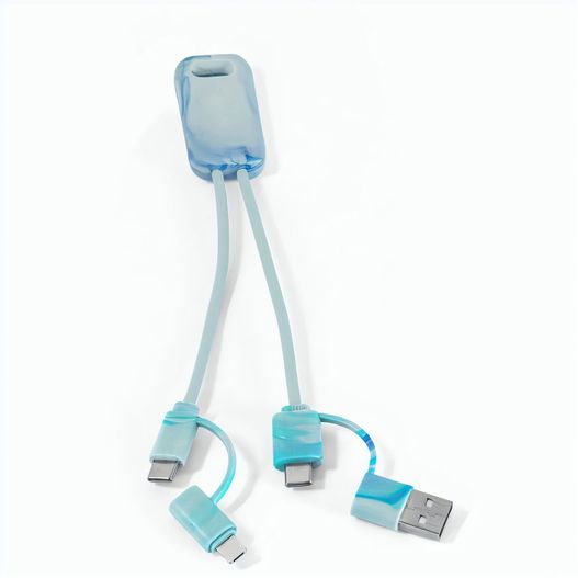BERNERS. Superschnelles 6-in-1-USB-Kabel aus recyceltem PET (100% rPET) (Bild 1)