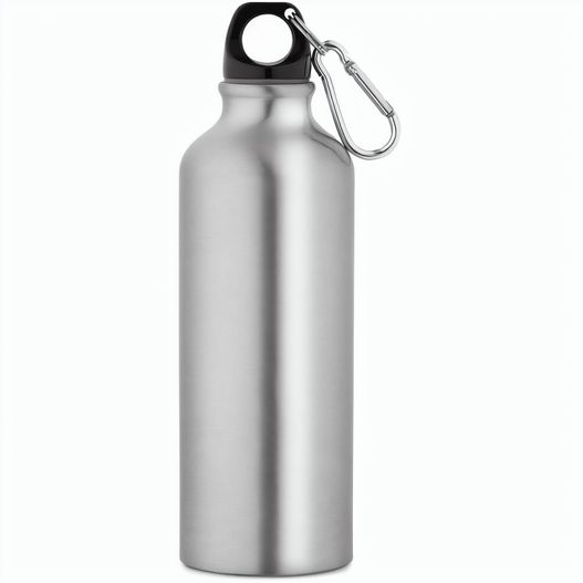 RE-LANDSCAPE M. Flasche aus recyceltem Aluminium 530 mL mit Karabiner (Bild 1)