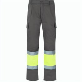 VL ATHENA. Zweifarbige Hose aus Twill (210 g/m²), gefüttert, mit mehreren Taschen, aus Baumwolle (20%) und Polyester (80%)