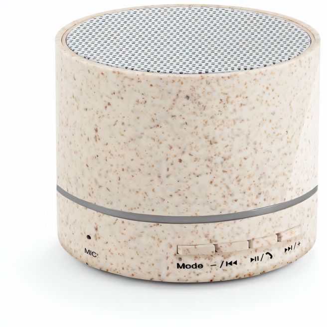 RE-LINEU. Lautsprecher mit 3W und 4h30m Akkulaufzeit aus Strohfaser Recyceltes ABS (100% rABS)