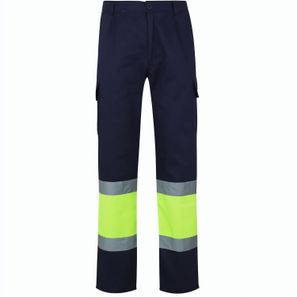 VL POSEIDON LARGE. Zweifarbige Twill-Hose mit mehreren Taschen (210 g/m²), aus Baumwolle (20%) und Polyester (80%)