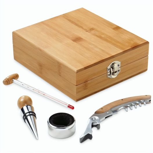 Produktabbildung CABERNET. Weinset aus Bambus, Zink und Edelstahl CABERNET. Weinset aus Bambus, Zink und Edelstahl (Bild 1)