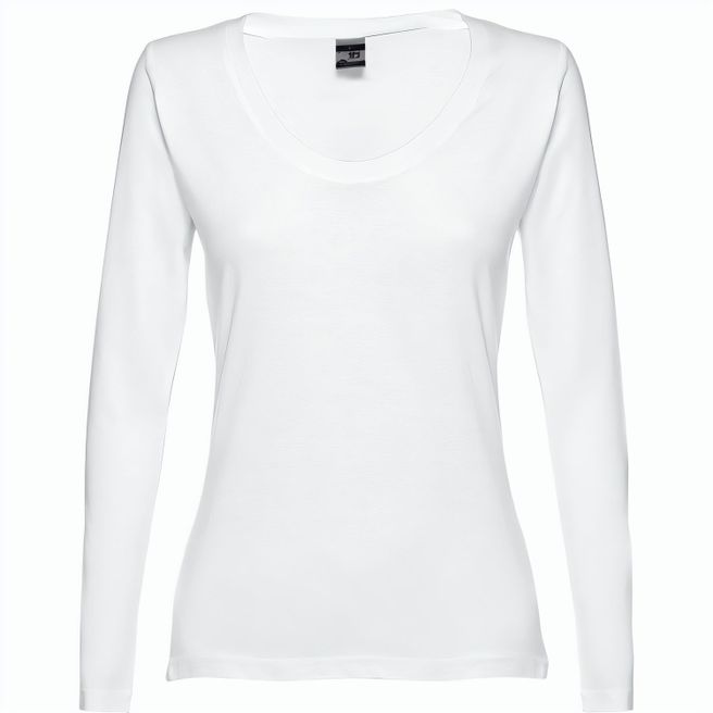 Produktabbildung THC BUCHAREST WOMEN WH. Langärmeliges tailliertes T-Shirt für Frauen THC BUCHAREST WOMEN WH. Langärmeliges tailliertes T-Shirt für Frauen