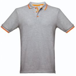 THC ROME. Zweifarbiges Baumwoll-Poloshirt für Herren