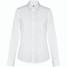 Produktabbildung THC PARIS WOMEN WH. Langärmeliges Popeline-Hemd für Frauen. Weiße Farbe THC PARIS WOMEN WH. Langärmeliges Popeline-Hemd für Frauen. Weiße Farbe