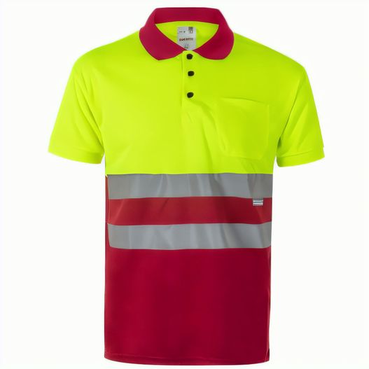 VL CUPID LARGE. Zweifarbiges Poloshirt im Bird-Eye-Design (160g/m²) mit kurzen Ärmeln, aus Polyester (100%) (Bild 1)