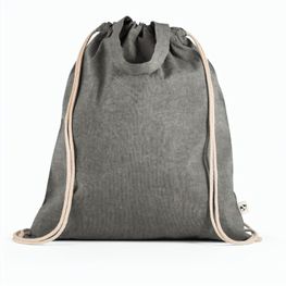 RISSANI. Tragetasche/Turnbeutel (2in1) aus recycelter Baumwolle (70%) und polyester (30% rPET) (140 g/m²)