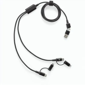 BERTOZZI. Superschnelles 6-in-1-USB-Kabel aus Aluminium und recyceltem PET