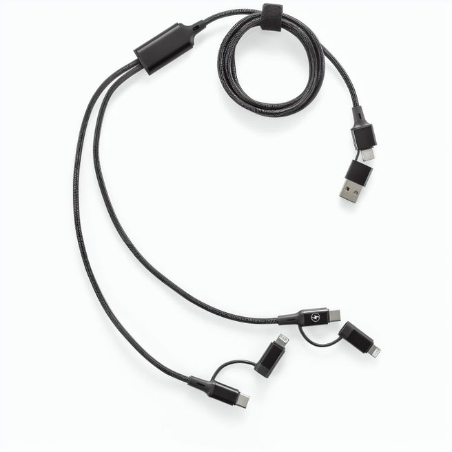 Produktabbildung BERTOZZI. Superschnelles 6-in-1-USB-Kabel aus Aluminium und recyceltem PET BERTOZZI. Superschnelles 6-in-1-USB-Kabel aus Aluminium und recyceltem PET