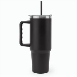 JOYNER XL. Grosser Reisebecher aus Edelstahl (91 % recycelt) mit vakuumisolierter Doppelwand und matter Oberfläche 1300 ml