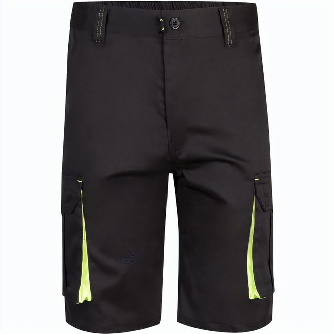 Produktabbildung VL HEMERA. Zweifarbige Stretch-Bermudashorts mit mehreren Taschen (240 g/m²) aus Baumwolle (46 %), EME (38 %) und Polyester (16 %) VL HEMERA. Zweifarbige Stretch-Bermudashorts mit mehreren Taschen (240 g/m²) aus Baumwolle (46 %), EME (38 %) und Polyester (16 %)