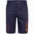 VL HEMERA. Zweifarbige Stretch-Bermudashorts mit mehreren Taschen (240 g/m²) aus Baumwolle (46 %), EME (38 %) und Polyester (16 %)