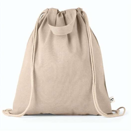 RISSANI. Tragetasche/Turnbeutel (2in1) aus recycelter Baumwolle (70%) und polyester (30% rPET) (140 g/m²) (Bild 1)