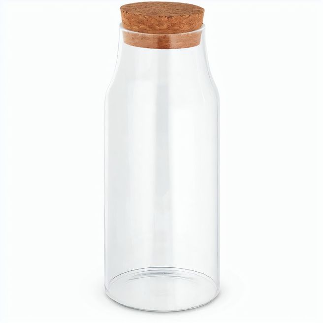 Produktabbildung JASMIN 800. Glasflasche mit Korkdeckel 800 mL JASMIN 800. Glasflasche mit Korkdeckel 800 mL