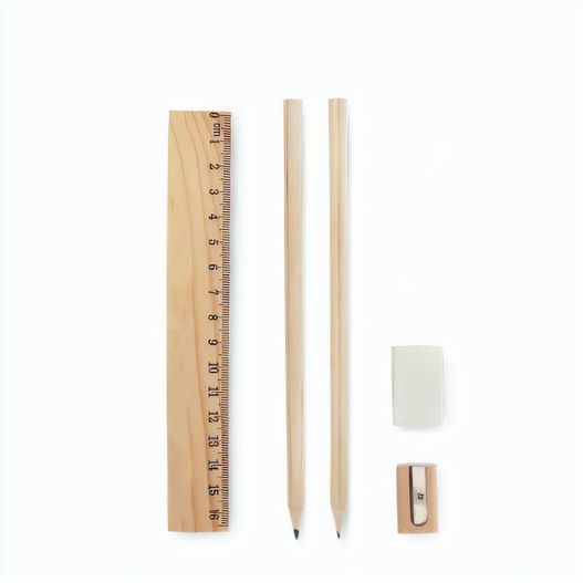 NOMAD. Mehrzwecketui aus recyceltem Filz (100 % rPET) mit Lineal, Bleistiften, Radiergummi und Spitzer (Bild 1)