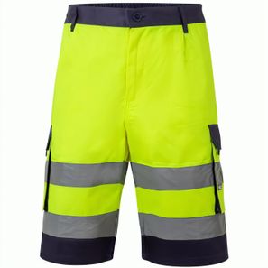 VL HADES. Zweifarbige Bermudashorts mit mehreren Taschen (210 g/m²), aus Baumwolle (20%) und Polyester (80%)