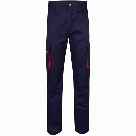 VL HYPNOS. Zweifarbige Twill-Hose mit mehreren Taschen (200 g/m²), aus Baumwolle (35 %) und Polyester (65 %) (Bild 1)