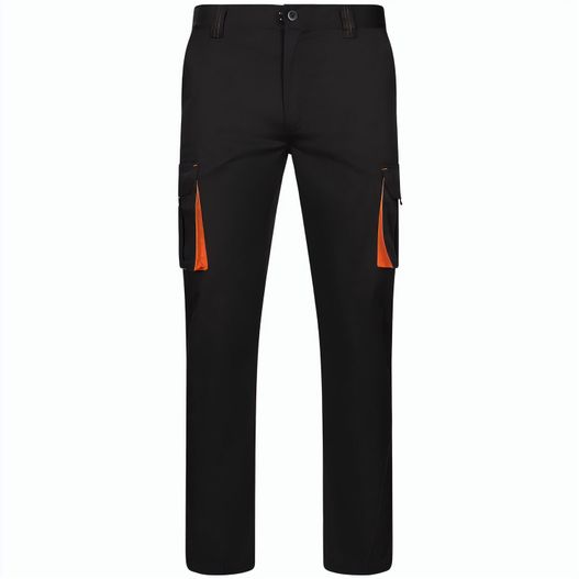 VL FIDES. Zweifarbige Stretch-Hose mit mehreren Taschen (240 g/m²), aus Baumwolle (46 %), EME (38 %) und Polyester (16 %) (Bild 1)