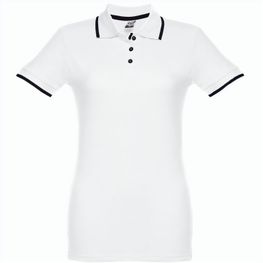Produktabbildung THC ROME WOMEN WH. Zweifarbiges Baumwoll-Poloshirt für Damen THC ROME WOMEN WH. Zweifarbiges Baumwoll-Poloshirt für Damen
