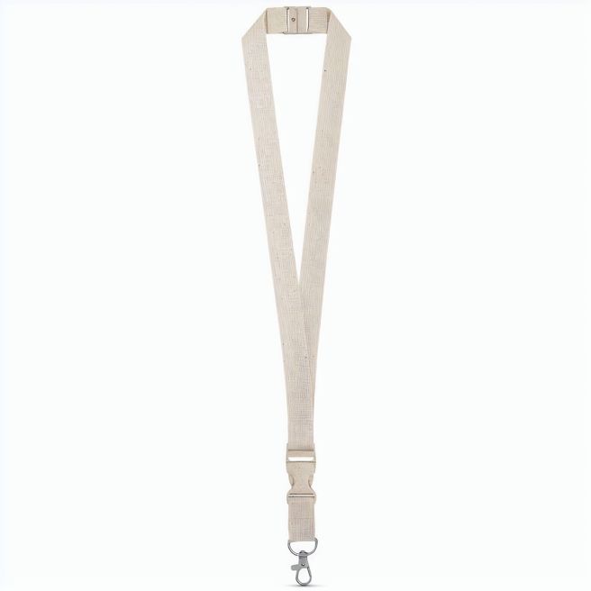 Produktabbildung BALLINA. Lanyard aus 100% Baumwolle mit Metallkarabiner BALLINA. Lanyard aus 100% Baumwolle mit Metallkarabiner