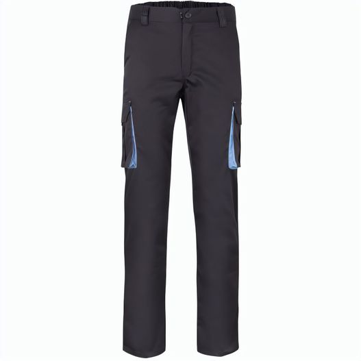 VL FIDES. Zweifarbige Stretch-Hose mit mehreren Taschen (240 g/m²), aus Baumwolle (46 %), EME (38 %) und Polyester (16 %) (Bild 1)