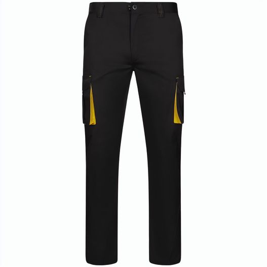 VL FIDES. Zweifarbige Stretch-Hose mit mehreren Taschen (240 g/m²), aus Baumwolle (46 %), EME (38 %) und Polyester (16 %) (Bild 1)