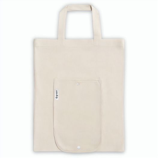 Produktabbildung BEIRUT. Faltbare Tasche aus Baumwolle (50%), receycelte Baumwolle (30%) und Polyester (20% rPET) (140 g/m²) BEIRUT. Faltbare Tasche aus Baumwolle (50%), receycelte Baumwolle (30%) und Polyester (20% rPET) (140 g/m²) (Bild 1)