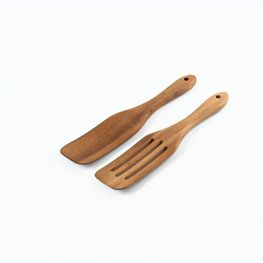 BATALI. Set aus zwei Besteckteilen aus Akazienholz