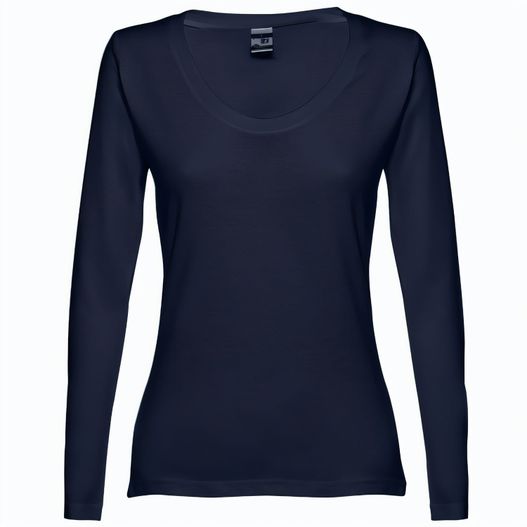 THC BUCHAREST WOMEN. Langärmeliges tailliertes T-Shirt für Frauen aus Baumwolle (Bild 1)