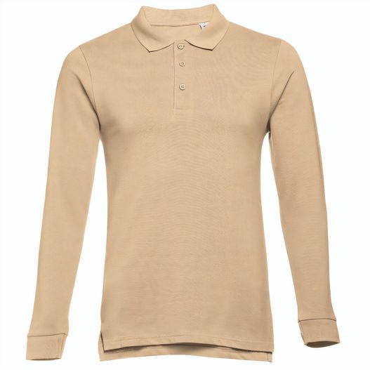 THC BERN. Langarm-Poloshirt für Herren aus kardierter Baumwolle (Bild 1)