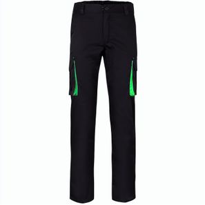 VL FIDES. Zweifarbige Stretch-Hose mit mehreren Taschen (240 g/m²), aus Baumwolle (46 %), EME (38 %) und Polyester (16 %)