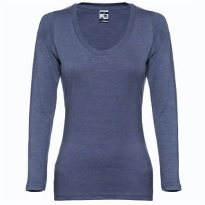 THC BUCHAREST WOMEN. Langärmeliges tailliertes T-Shirt für Frauen aus Baumwolle