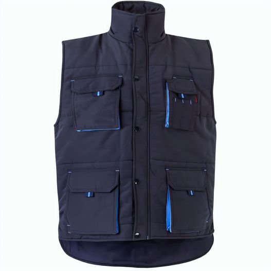 VL NERGAL. Steppweste, zweifarbig, mit mehreren Taschen (120g/m²), aus Polyester (100%) (Bild 1)