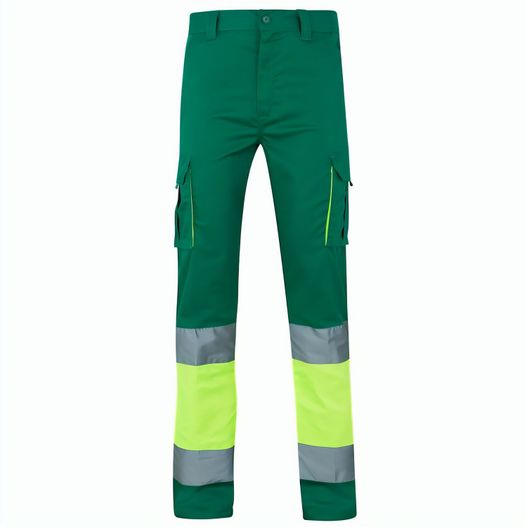 VL ZEUS LARGE. Zweifarbige Stretch-Hose mit mehreren Taschen (240 g/m²), aus Baumwolle (46 %), EME (38 %) und Polyester (16 %) (Bild 1)