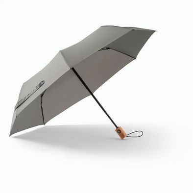 RIVER. Faltbarer Regenschirm aus recyceltem Polyester (100% rPET) 190T Pongé mit automatischer Öffnung und Schließung