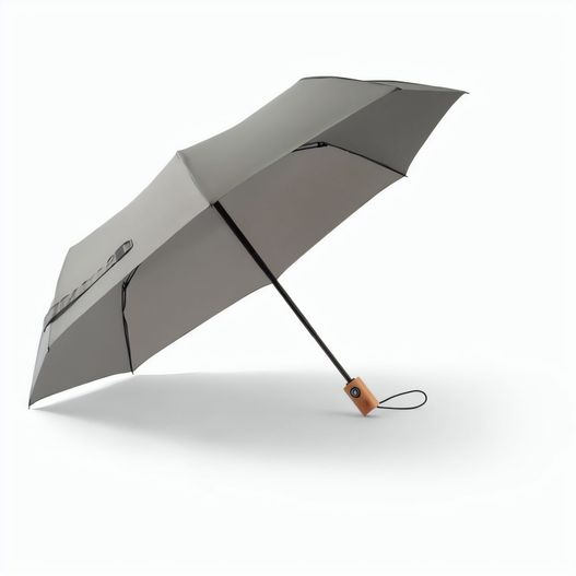 RIVER. Faltbarer Regenschirm aus recyceltem Polyester (100% rPET) 190T Pongé mit automatischer Öffnung und Schließung (Bild 1)