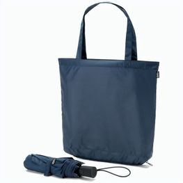 SKYLAR. 2-in-1-Regenschirm mit Einkaufstasche inklusive. Dieser ist aus recyceltem Polyester