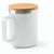 LAUDA. Becher aus 90% recyceltem Edelstahl mit Bambusdeckel 420 mL