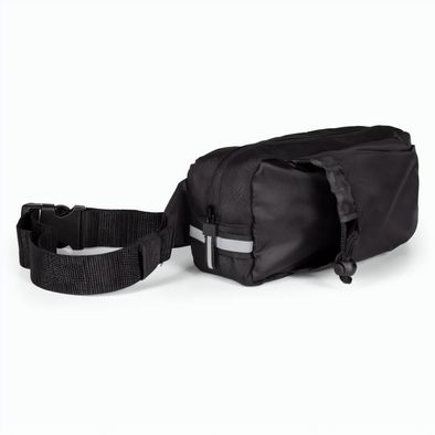 DELFOS POUCH SHINY. Gürteltasche aus 300D recyceltem Polyester (glänzende Oberfläche) und 600D recyceltem Polyester mit reflektierenden Elementen