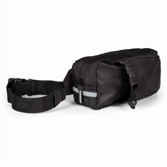 DELFOS POUCH SHINY. Gürteltasche aus 300D recyceltem Polyester (glänzende Oberfläche) und 600D recyceltem Polyester mit reflektierenden Elementen