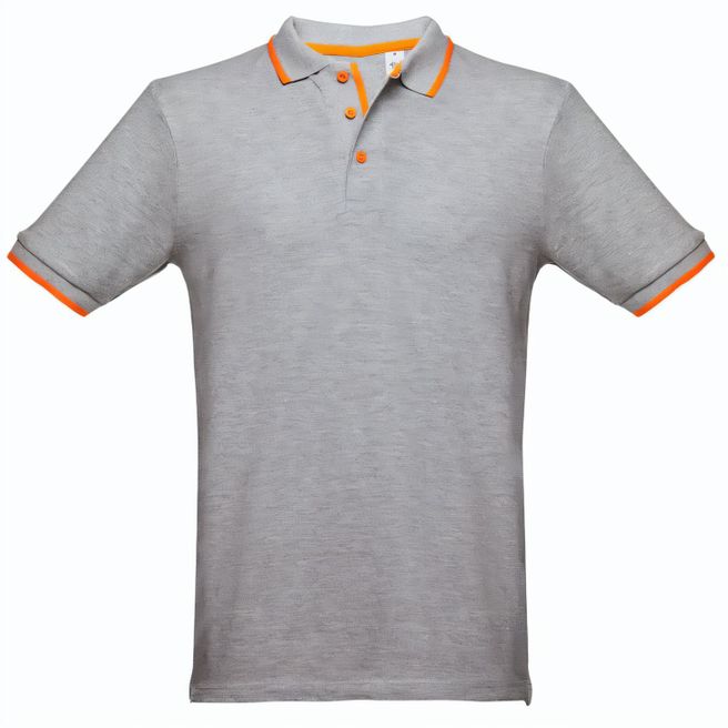 THC ROME. Zweifarbiges Baumwoll-Poloshirt für Herren