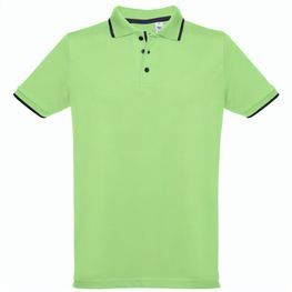 THC ROME. Zweifarbiges Baumwoll-Poloshirt für Herren