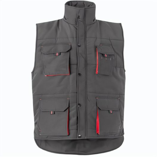 VL NERGAL. Steppweste, zweifarbig, mit mehreren Taschen (120g/m²), aus Polyester (100%) (Bild 1)